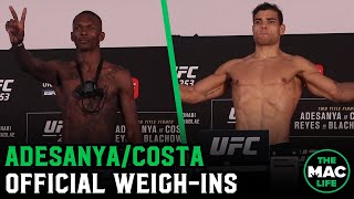 Israel Adesanya vs. Paulo Costa Official Weigh-Ins