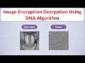 Image Encryption and Decryption Using DNA Algorithm with MATLAB Code