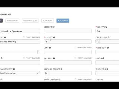 Workshop: Red Hat Ansible Tower Job Template Overview