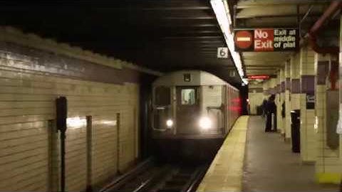 MTA NYC Subway C train arriving at Euclid Ave