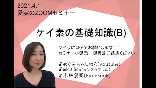 ４月１日（木）ZOOM／ケイ素の基礎知識B