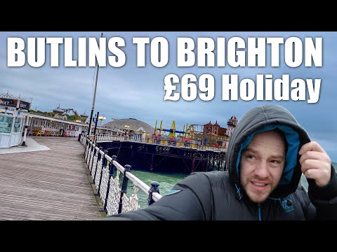 Butlins Holiday - Day trip to Brighton in windy conditions - Globalls & Brighton Pier