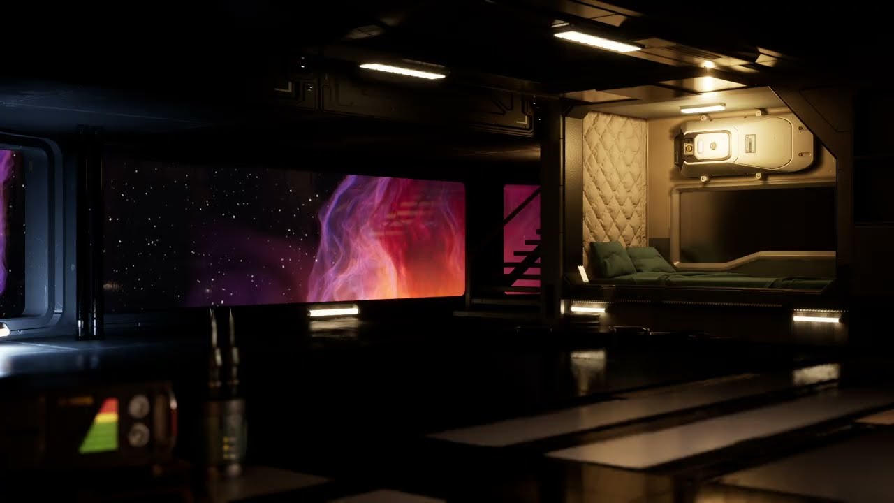 Cruising Through Space and Relaxing | Living in a Space Station | Calming Music