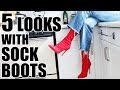 HOW TO STYLE SOCK BOOTS | OUTFIT IDEAS TO STEAL!!