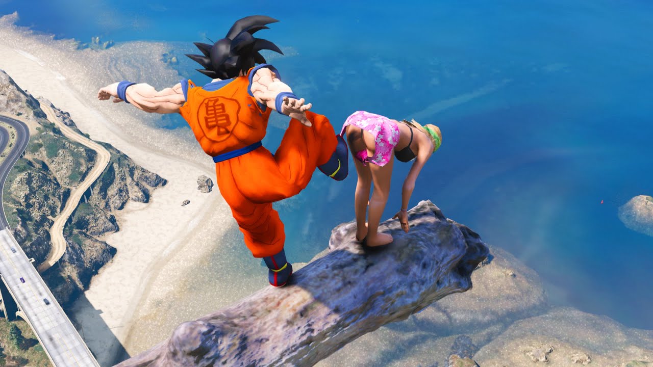 GTA 5 Crazy Ragdolls Dragon Ball | Goku Jumps/Fails #3 (Euphoria ...