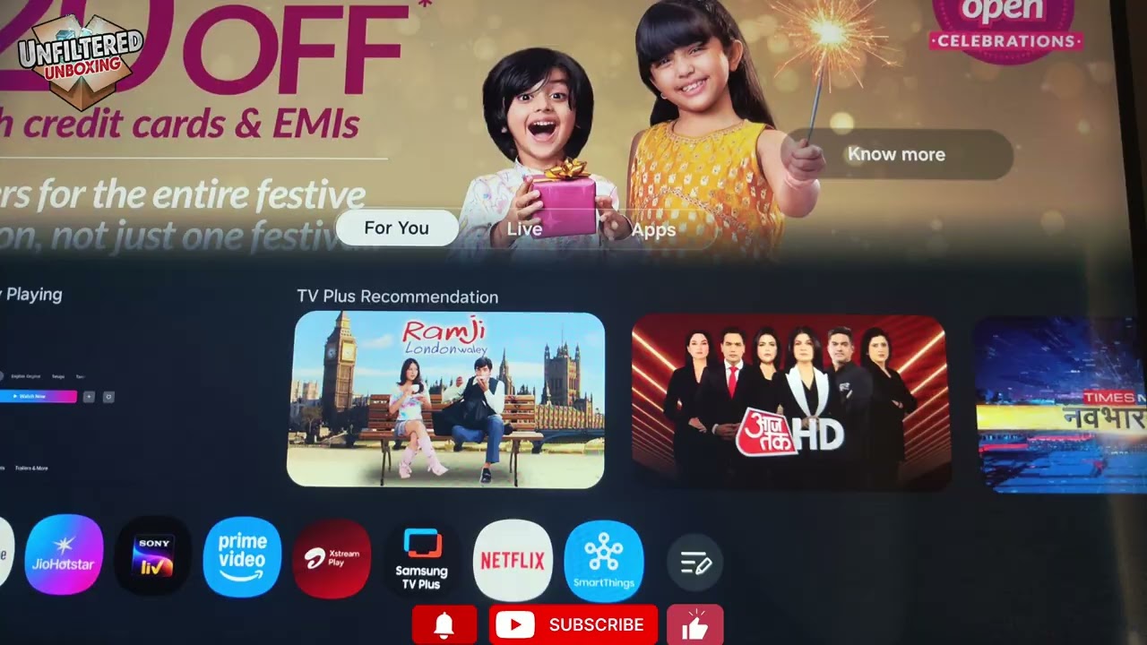 Samsung 43-inch 4K LED TV (Crystal infinity vision) 4K Picture Quality & Crystal Clear Audio Test!