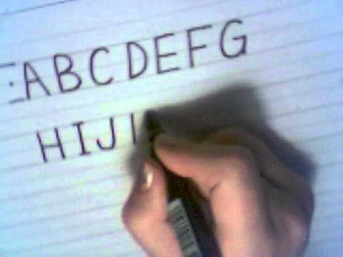 How to write letters of the alphabet in standard english