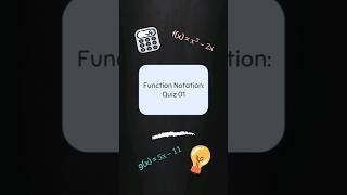 Function Notation Quiz 01 f(x)  #math #maths #stem #quiz #algebra
