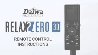 Daiwa Relax 2 Zero 3D Massage Chair Remote Walkthrough
