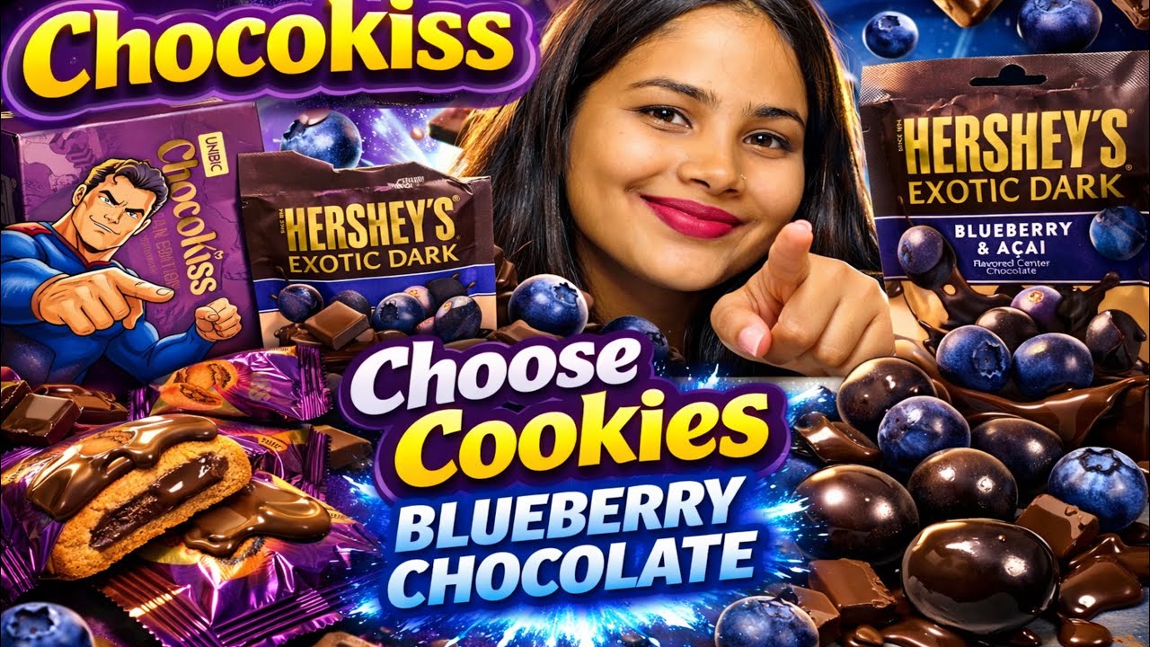 Chocokiss Choose Cookies 🍪 | Blueberry Chocolate Challenge 😱 | Super Tasty review 