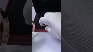 18K Jewelry 4 Diamonds Cartier Love Bracelet Open Tutorial.