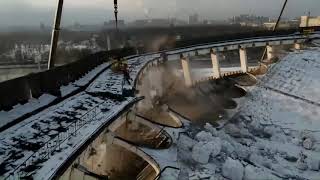 Замедленное видео трагического Сноса СКК - 3 в Санкт-Петербурге. Фрагмент.