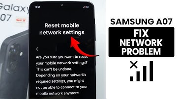 How to Fix Network Problem in Samsung A07 - Solve Network Issues