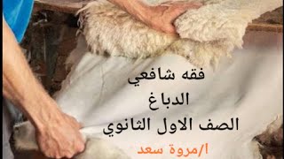 فقه شافعي الدباغ الصف الأول الثانوي ا/مروة سعد