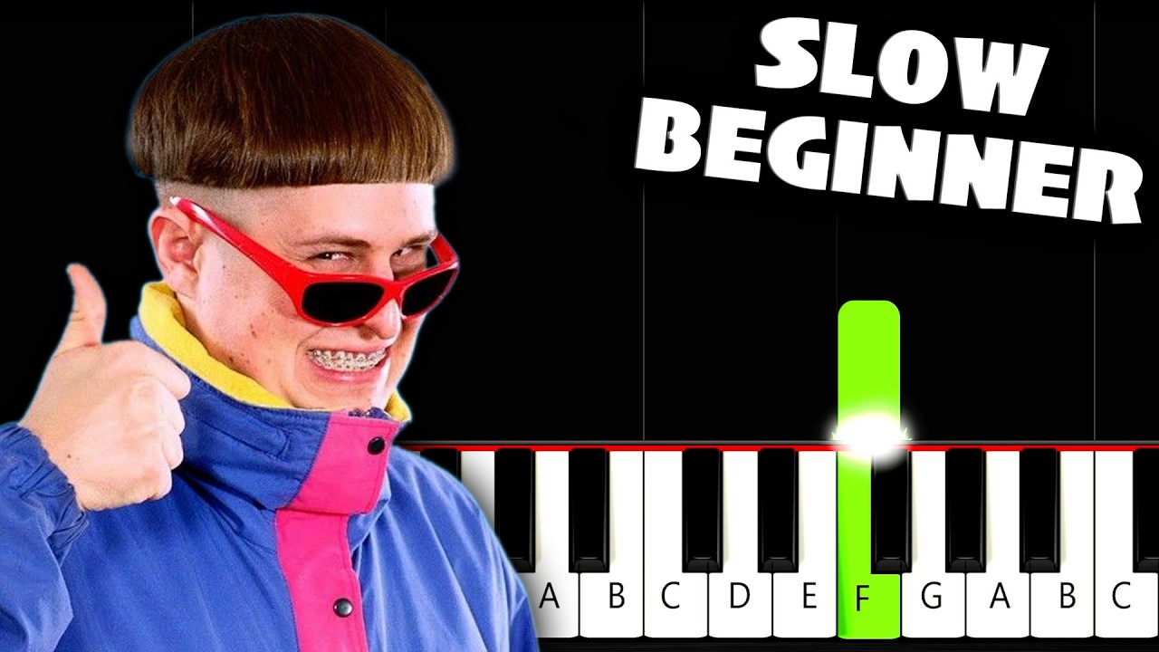 Oliver Tree - Life Goes On - SLOW BEGINNER Piano Tutorial