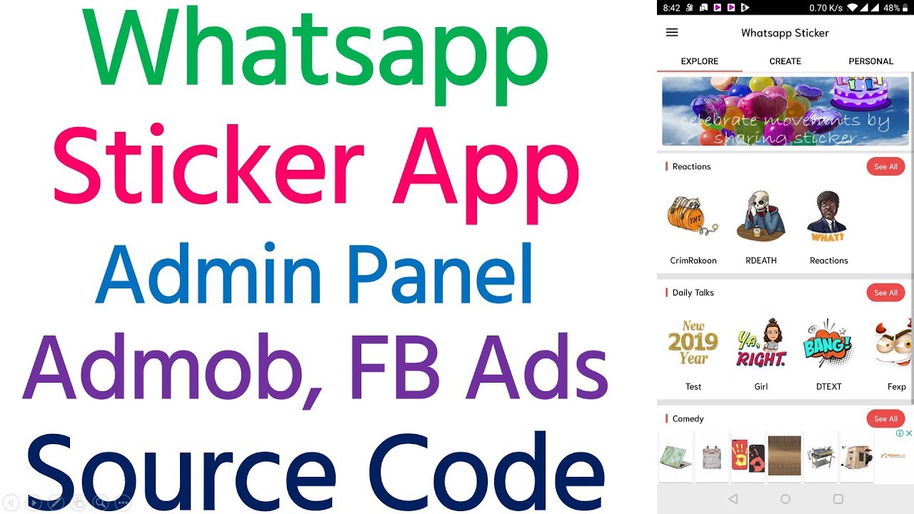 Whatsapp Sticker App Source Code With Admin Panel With Admob And