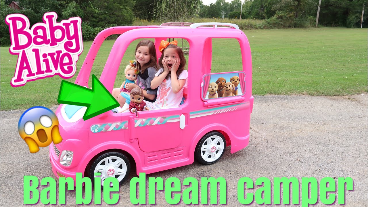 barbie power wheels camper van