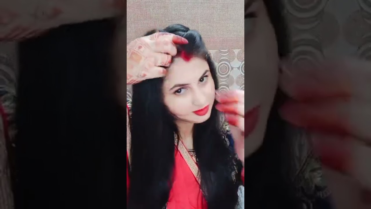 Bich maang/sindoor hairstyle💕 