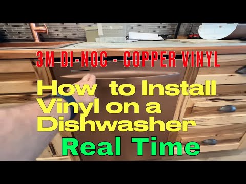 How To Install A Dishwasher Vinyl Wrap ("Real Time" Video)