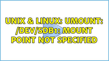 Unix & Linux: umount: /dev/sdb1: mount point not specified