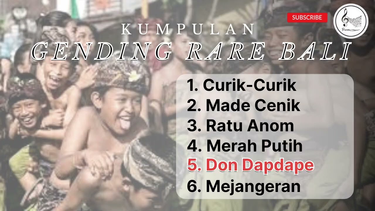 KUMPULAN GENDING RARE BALI| LAGU BALI ANAK | PART 2 | PURWA STUDIO
