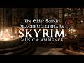 Peaceful Library in Skyrim | 4K Elder Scrolls Music &amp; Ambience for Study, Sleep, Relaxing