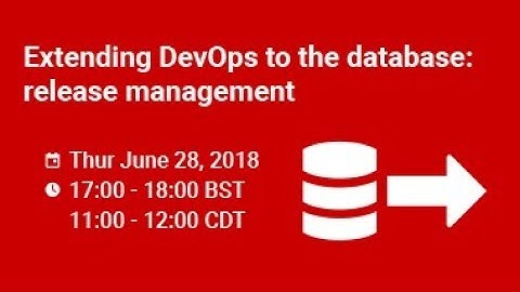 Extending DevOps to the database-release management