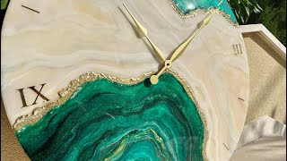 Gorgeous Resin Geode Wall Clock: Resin Art Tutorial