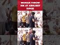 Watch: Woman Hurls Ink at CJP Chief Abhijeet Dipke During Delhi Protest | Top News #shorts