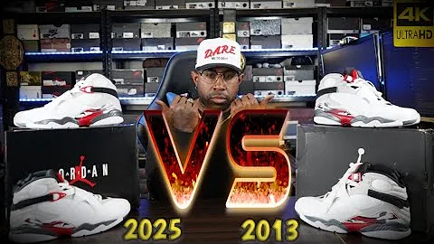 AIR JORDAN RETRO 8 "BUGS BUNNY" 2025 VS 2013 COMPARISON