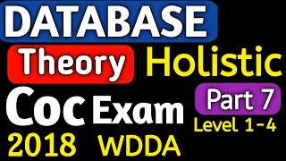 WEB DEVELOPMENT AND DATABASE ADMINISTRATION Holistic Theory Coc Exam Level 1-4 (Part_7)WDDA