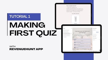 Tutorial 1️⃣ Making your first Product Quiz | RevenueHunt App