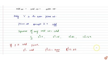 p is a prime number and  `(p^2+3)` s also a prime number. The number of numbers that p can ass...