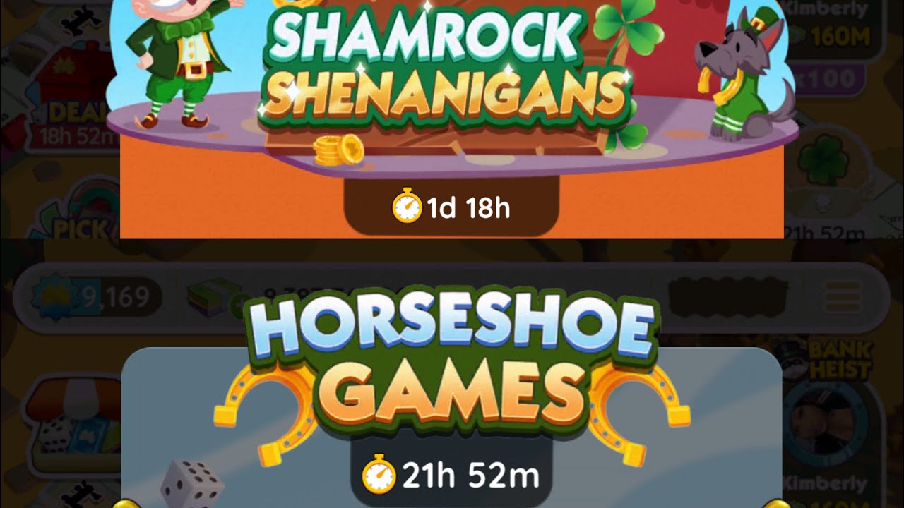 Monopoly Go -Finish✅ SHAMROCK SHENANIGANS🍀 HORSESHOE GAMES🍀, Rare Celtic Knot Shield🛡️