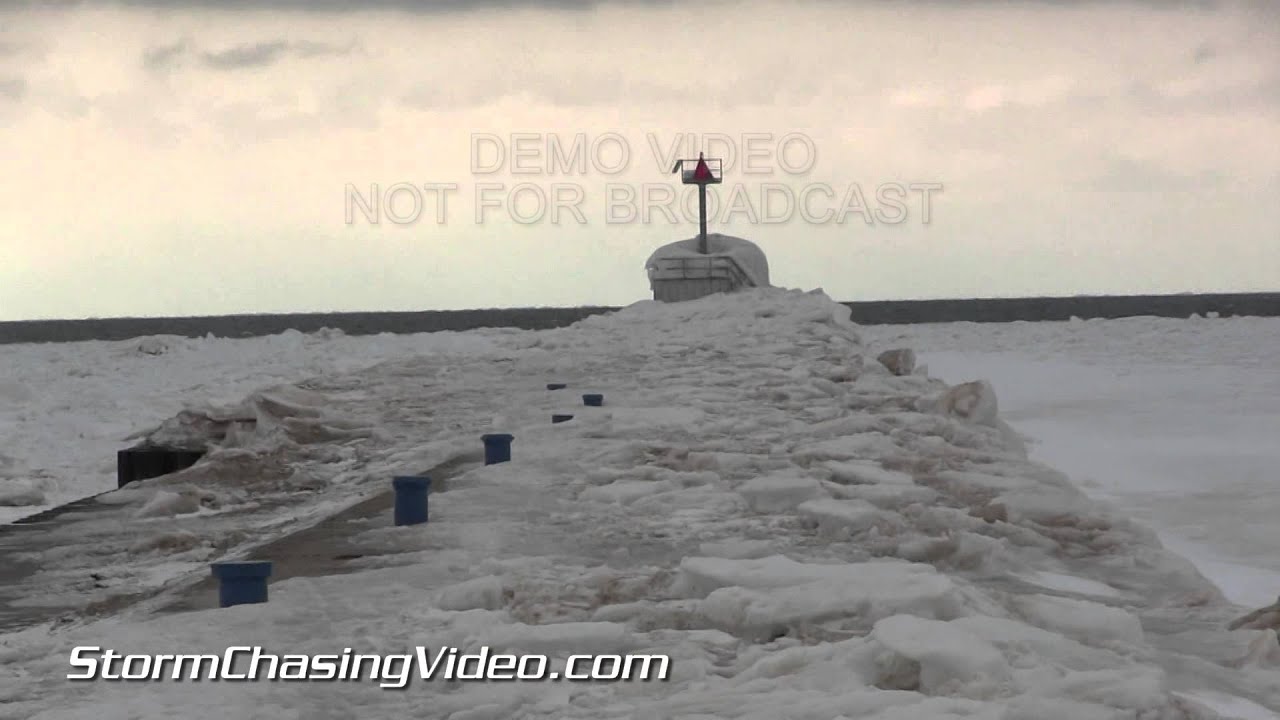 3/8/2014 Frozen Lake Michigan B-roll