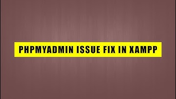 Fix phpMyAdmin in XAMPP after port change in mysql