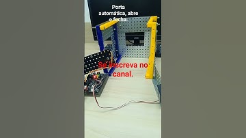 Porta automática, abre e fecha.#robotica #tecnologia #criatividade #inovação #portão #video #aula