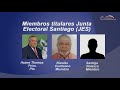 Miembros titulares de la junta electoral de santiago