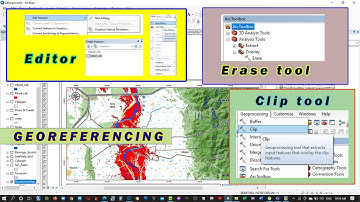 GIS Tutorial 21 ||  GEOREFERENCING and Digitizing (Clip: Editor: Erase Tools) in ArcGIS 10.8