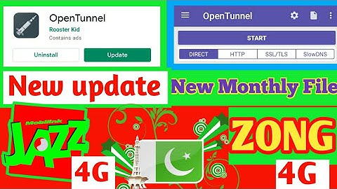 open tunnel new update file |Jazz free   internet |Zong Free internet high speed new files 2022