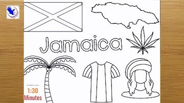 Jamaica Culture ।।  Easy way to draw JAMAICA CULTURE - Drawing Tutorials.