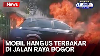 Diduga Korsleting, Mobil Terbakar Hebat di Jalan Raya Bogor