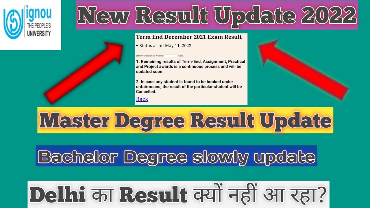 How To Check IGNOU Result 2022 IGNOU Results Update 2022 IGNOU Result How to check ignou result 2022 ignou results update 2022 ignou result
