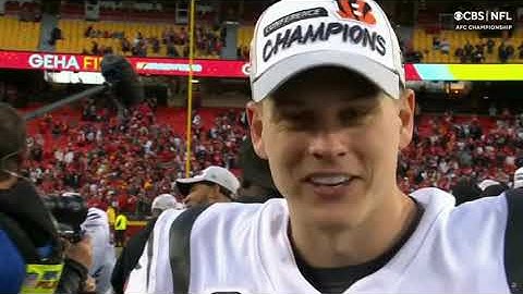 Joe Burrow postgame interview after winning AFC Championship