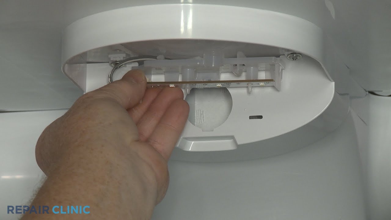 How To Change A Lightbulb In A GE French Door Refrigerator Model  #GYE22HMKEES 