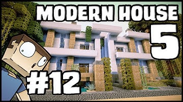 Minecraft Lets Build: Modern House 5 - Part 12 + Download