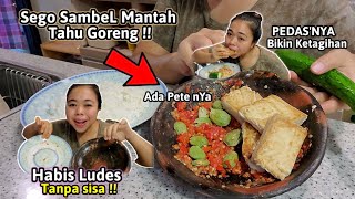 PEDAS NYA Sego SambeL Mentah ‼️ Sampai Keringetan Basah