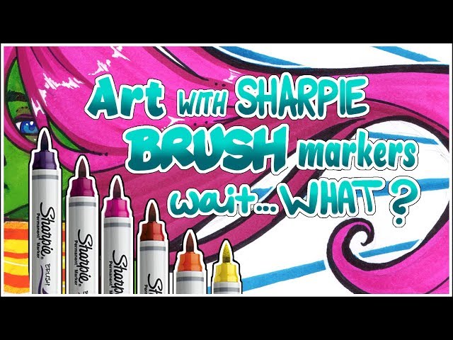 Making Art with Sharpie BRUSH Markers - Sharpie Art Challenge 