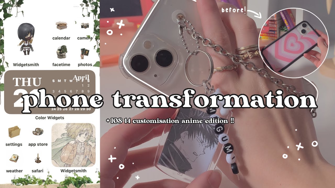 ⌗🍓 iphone 13 transformation + ios 14 setup (anime edition !!)