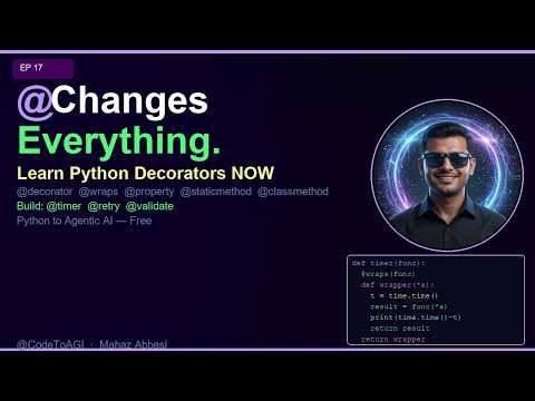 Python Decorators Explained in 10 Minutes | @timer @wraps @property | Ep 17